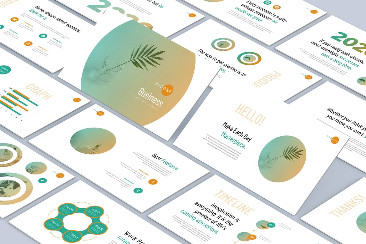 Template PowerPoint Lime yang Modern dan Profesional