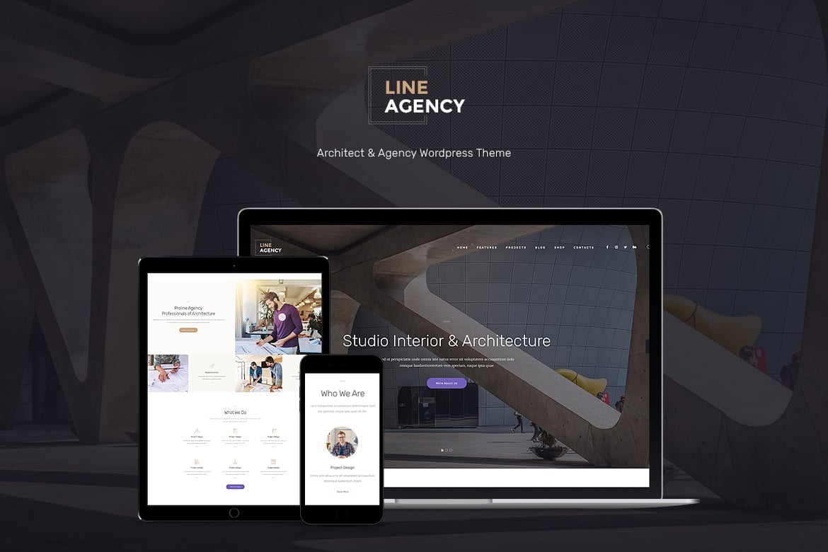 Tema WordPress Line Agency: Solusi Desain Modern untuk Interior dan Arsitektur