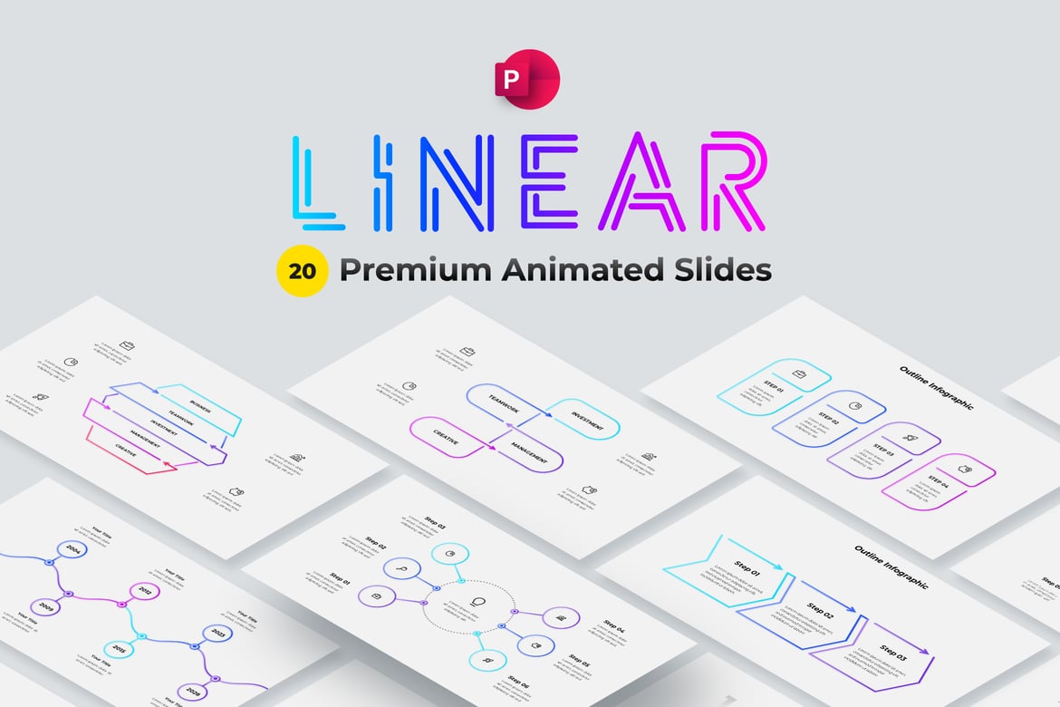 Infografis Animasi Linear untuk Presentasi PowerPoint yang Menarik