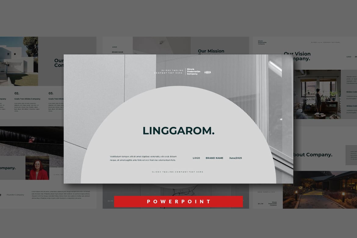 Template PowerPoint Linggarom yang Menarik dan Profesional