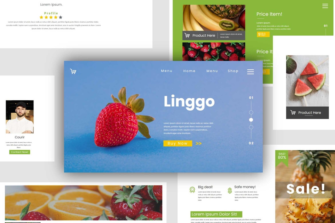 Template PowerPoint Linggo yang Elegan dan Profesional