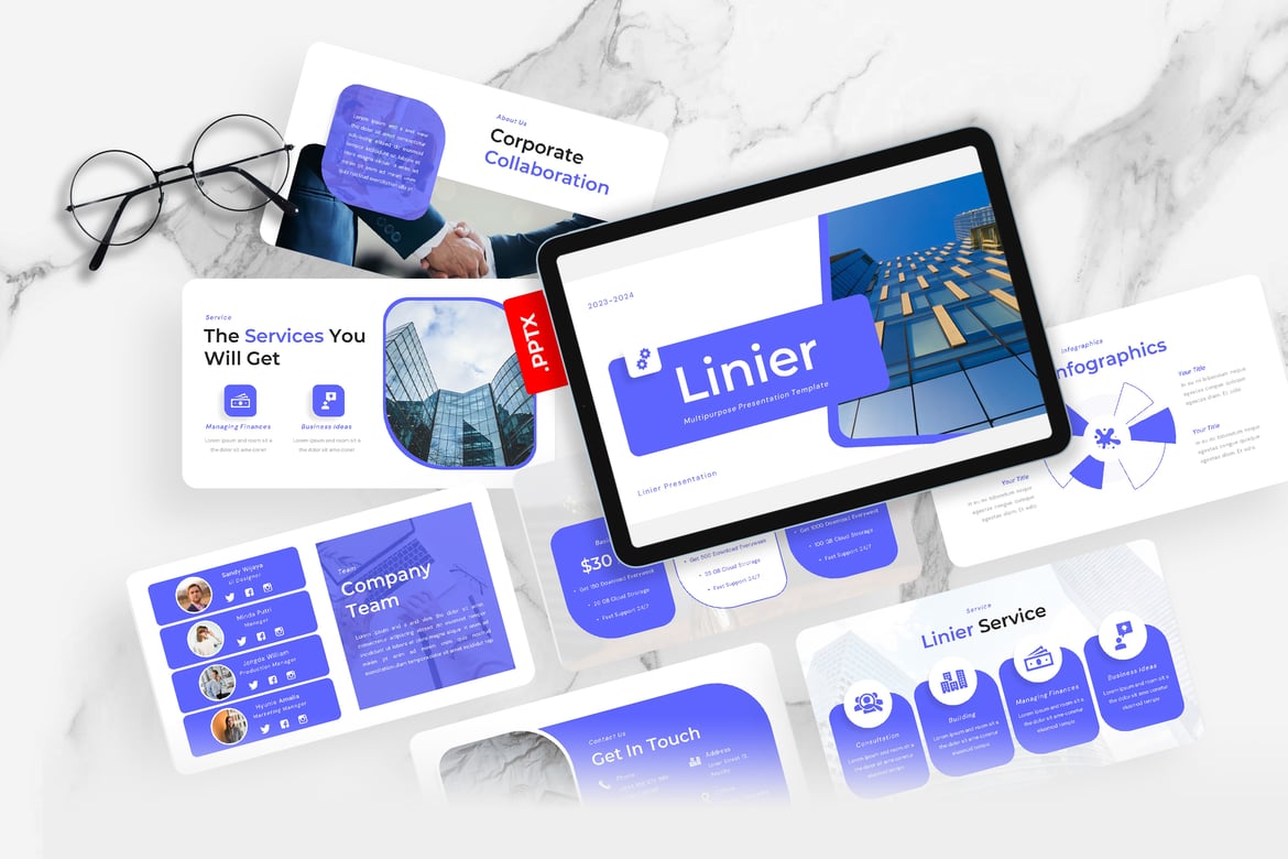 Template PowerPoint Linier – Solusi Presentasi Serbaguna yang Menarik