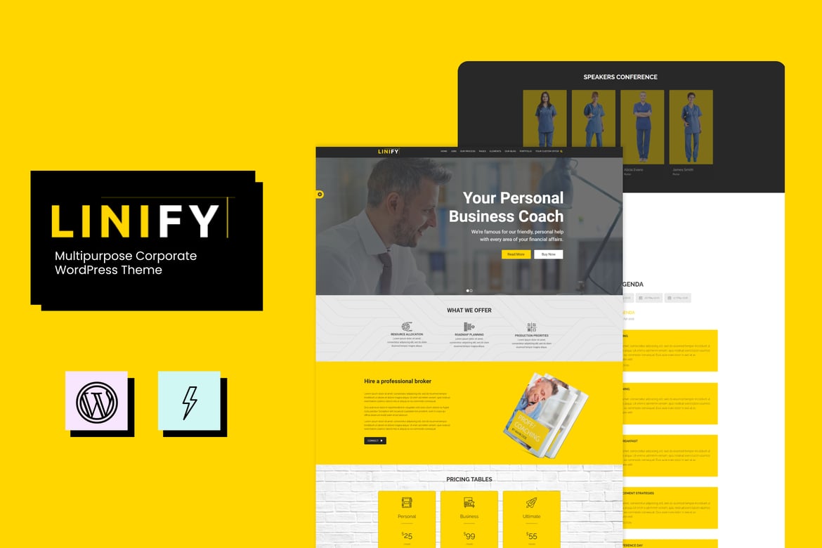 Linify - Tema WordPress Serbaguna untuk Perusahaan Anda