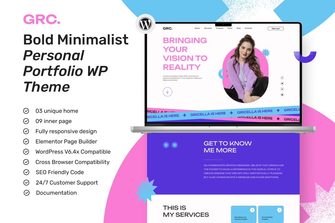 LinkGrace - Tema WordPress Portofolio Kreatif yang Menarik