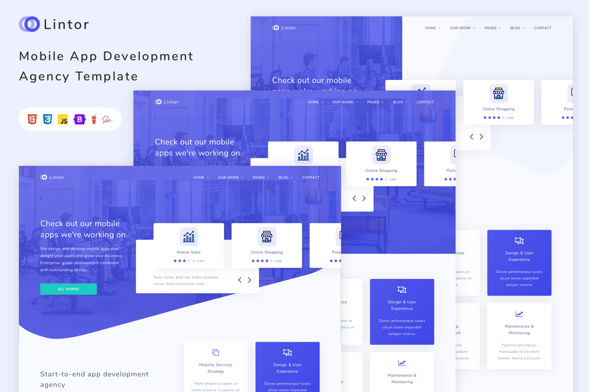 Lintor - Template Website untuk Agensi Pengembangan Aplikasi Mobile