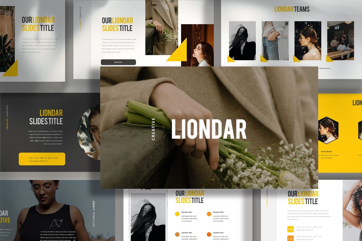 Template Presentasi Lookbook Liondar yang Modern dan Stylish