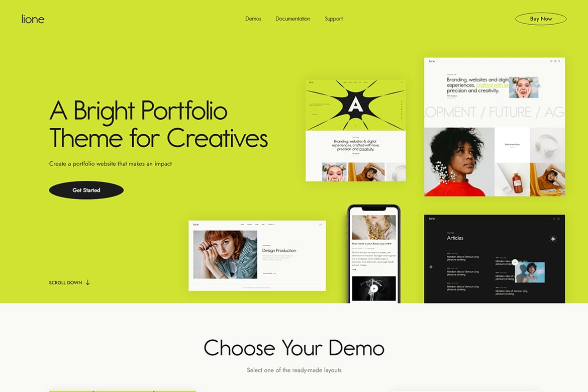 Lione: Tema WordPress Portofolio Pribadi yang Menarik untuk Kreatif