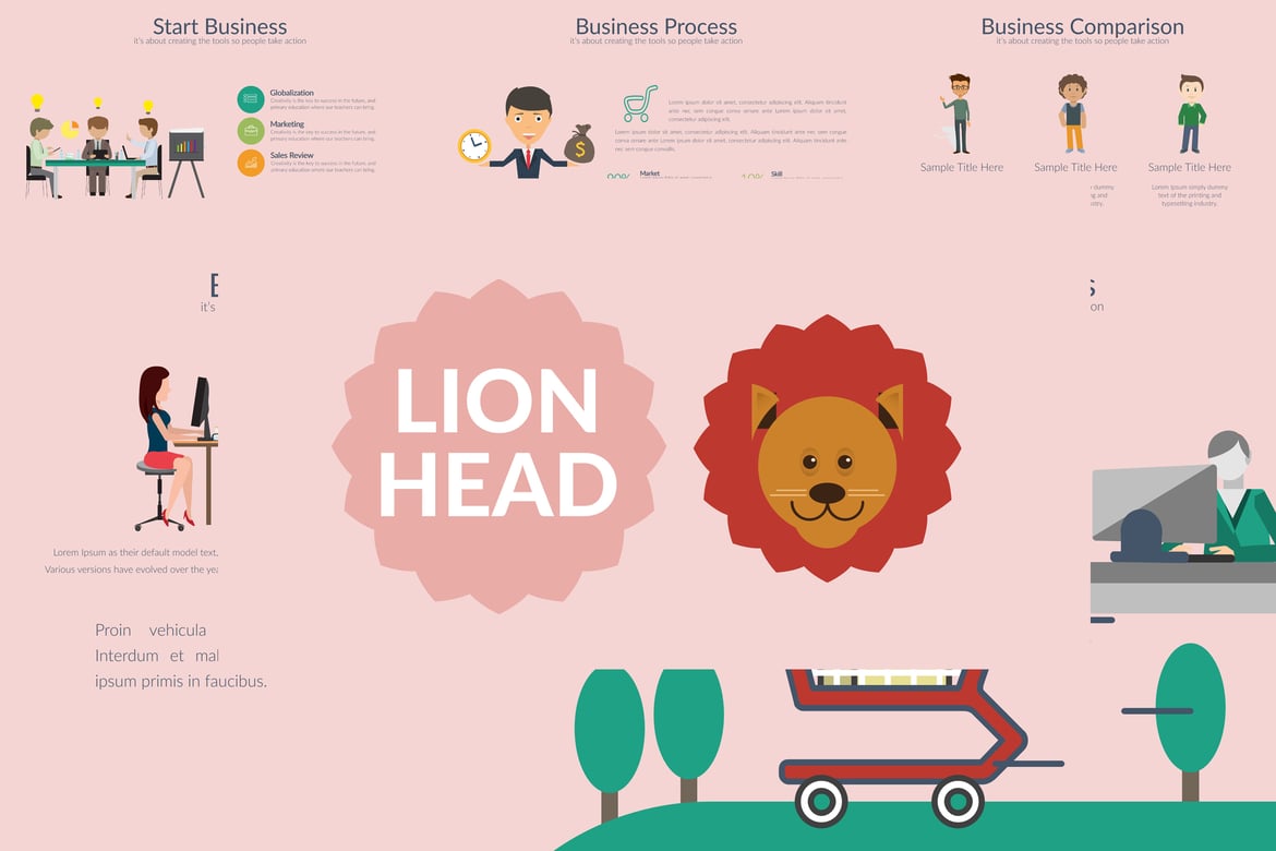 Template Powerpoint LIONHEAD yang Kreatif dan Menarik