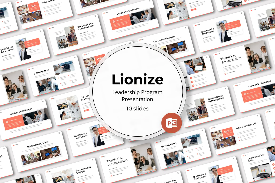 Lionize - Template Presentasi Kepemimpinan yang Menarik