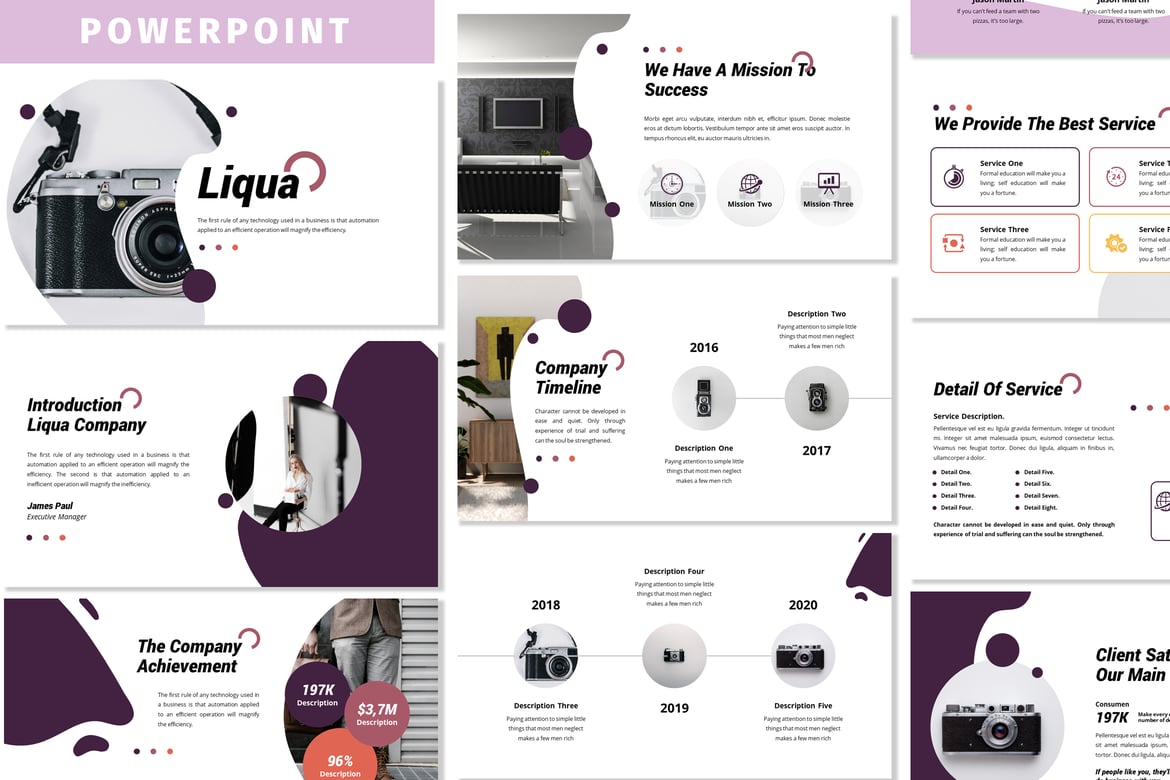Liqua - Template Powerpoint Profesional untuk Presentasi Bisnis