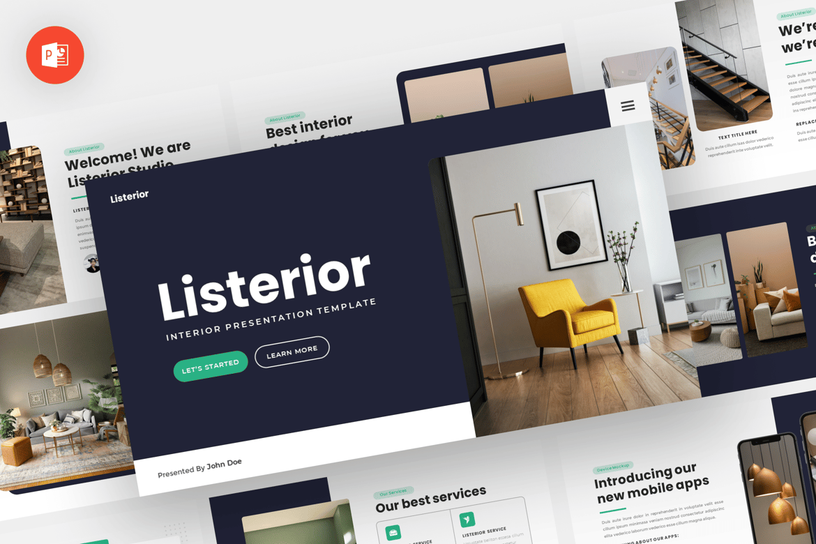 Listerior - Template Presentasi Interior yang Modern dan Profesional