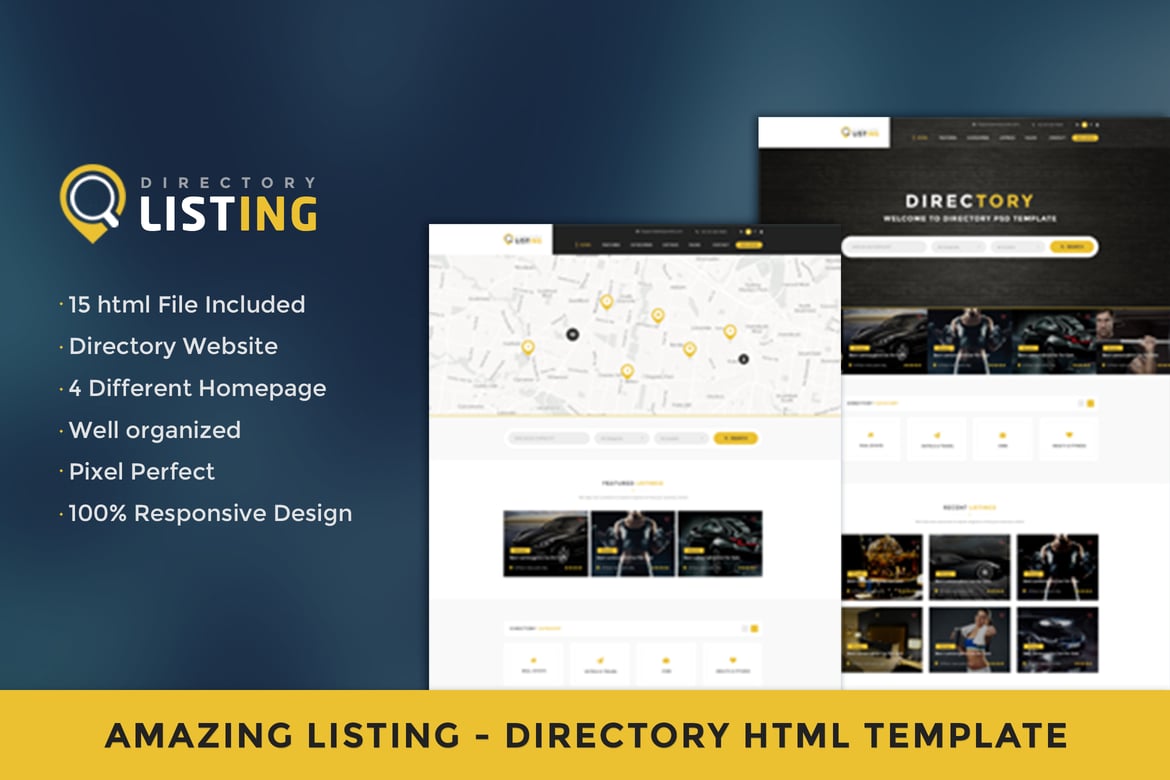 Template Web Direktori Serbaguna - Listing