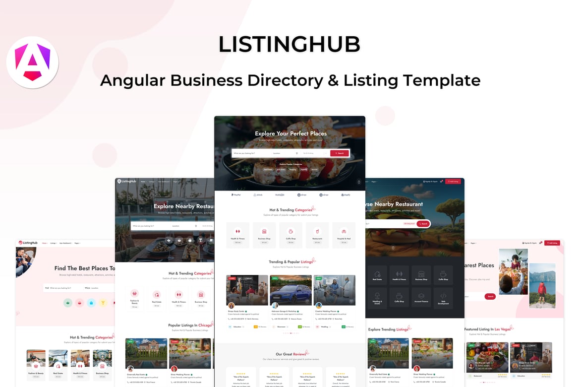 Template Website ListingHub - Solusi Terbaik untuk Direktori Bisnis Angular 20