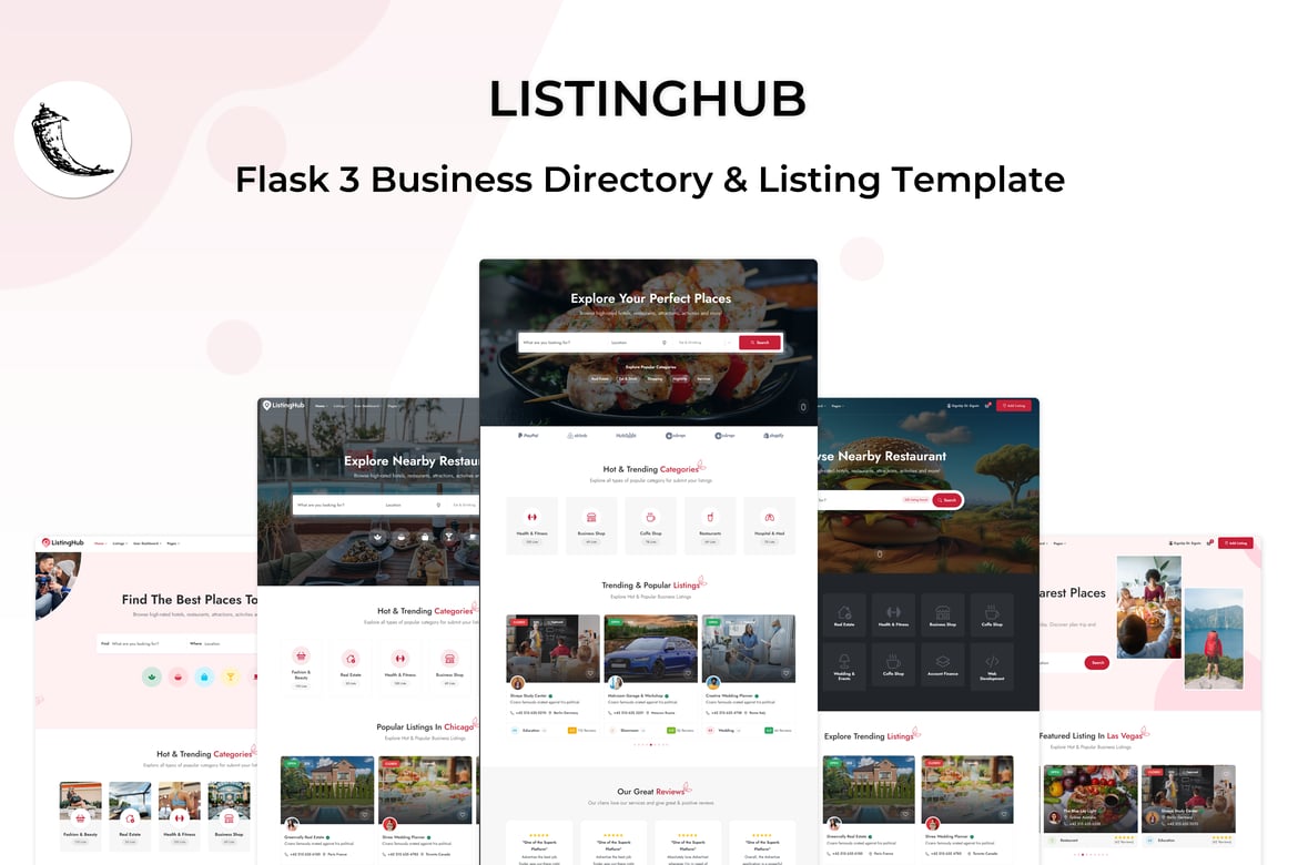 ListingHub - Template Website Daftar Bisnis yang Efisien dan Modern