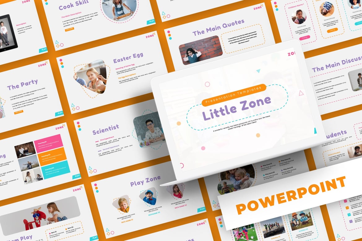 Little Zone - Template Powerpoint Serbaguna yang Menarik