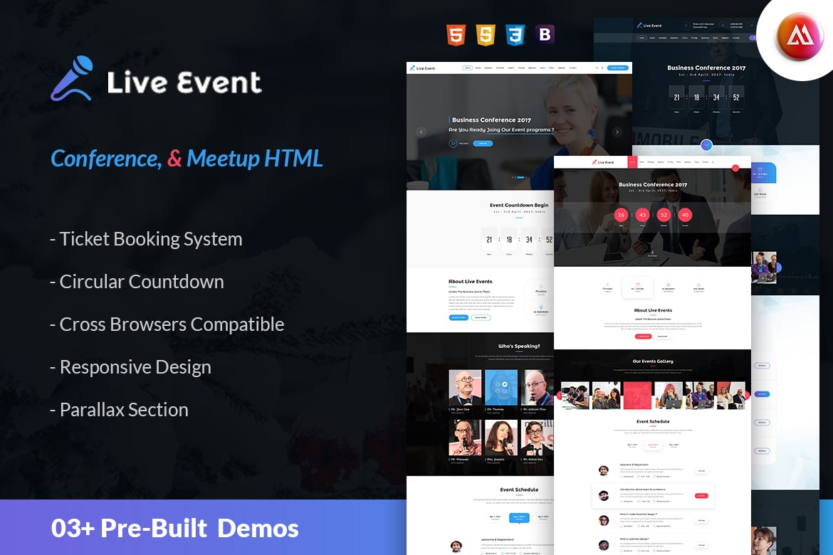 Template Website Konferensi & Meetup yang Menarik dan Modern