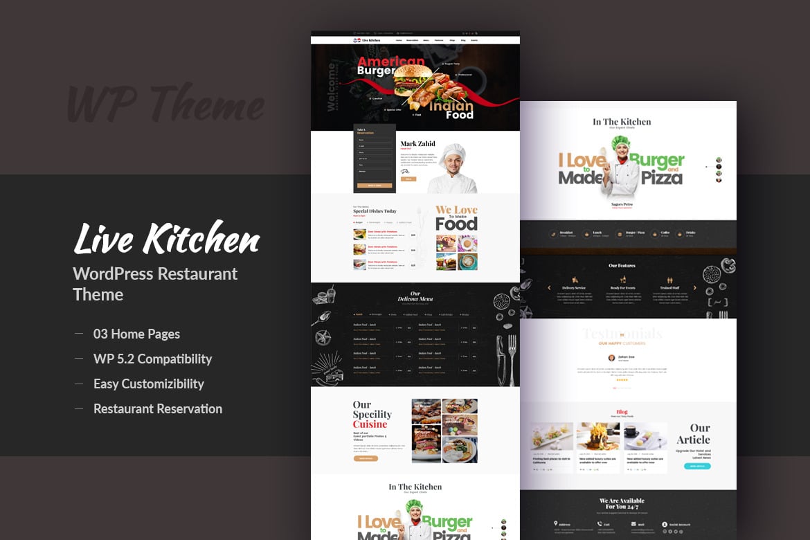 Tema WordPress Livekitchen: Solusi Modern untuk Restoran dan Kafe Anda