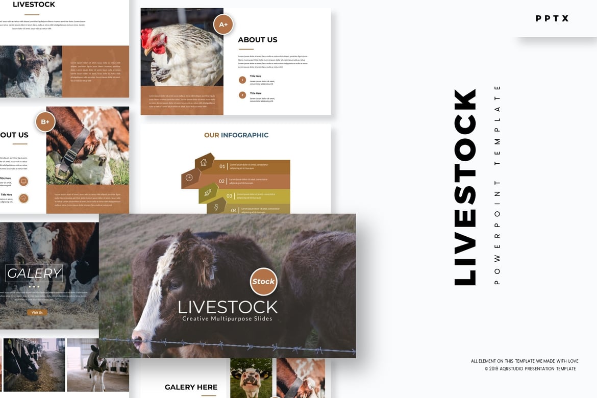 Template PowerPoint Livestock - Solusi Presentasi Menarik