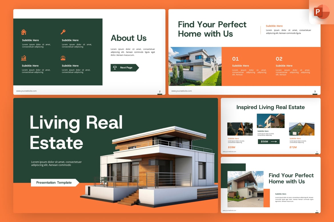 Template Presentasi Real Estate Modern - PowerPoint
