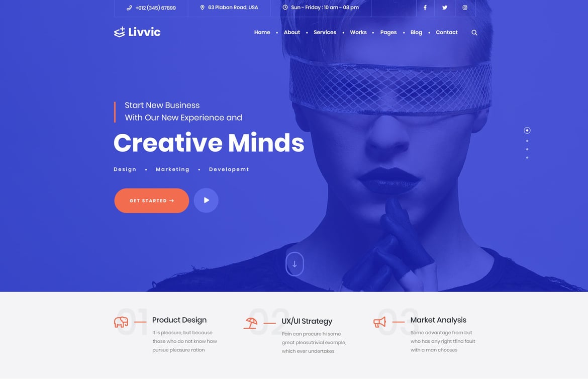 Livvic - Template Website Portofolio Pribadi yang Menarik