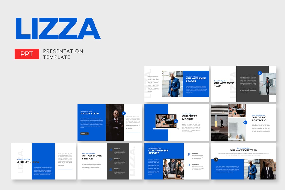 Template Presentasi Lizza Corporate - Powerpoint Kreatif dan Profesional
