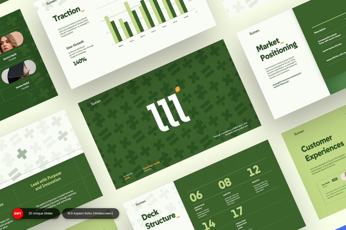 llumen - Template PowerPoint Presentasi Kreatif