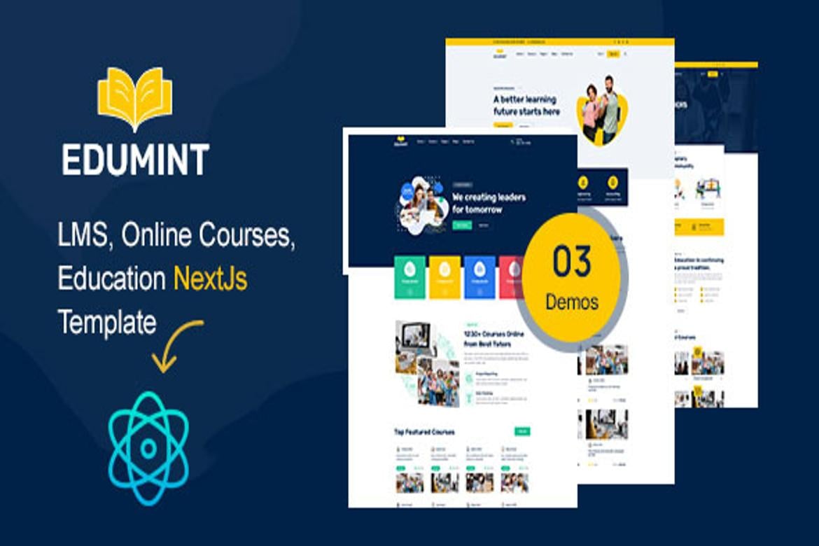 Template Website Edukasi Edumint - LMS dan Kursus Online dengan NextJs
