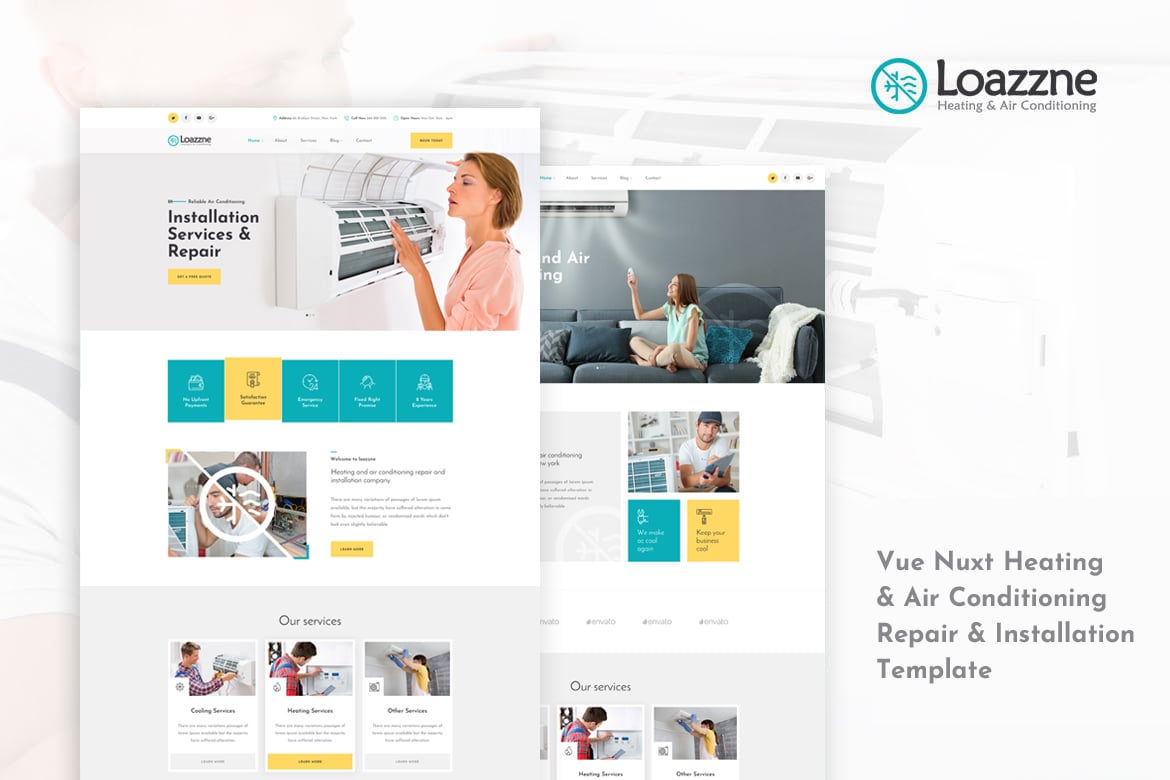 Loazzne - Template Website Modern untuk Layanan AC dan HVAC