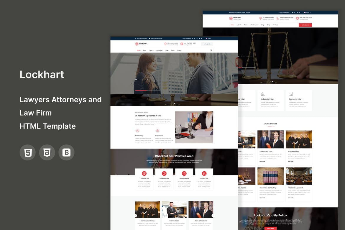 Lockhart - Template Website untuk Pengacara dan Firma Hukum
