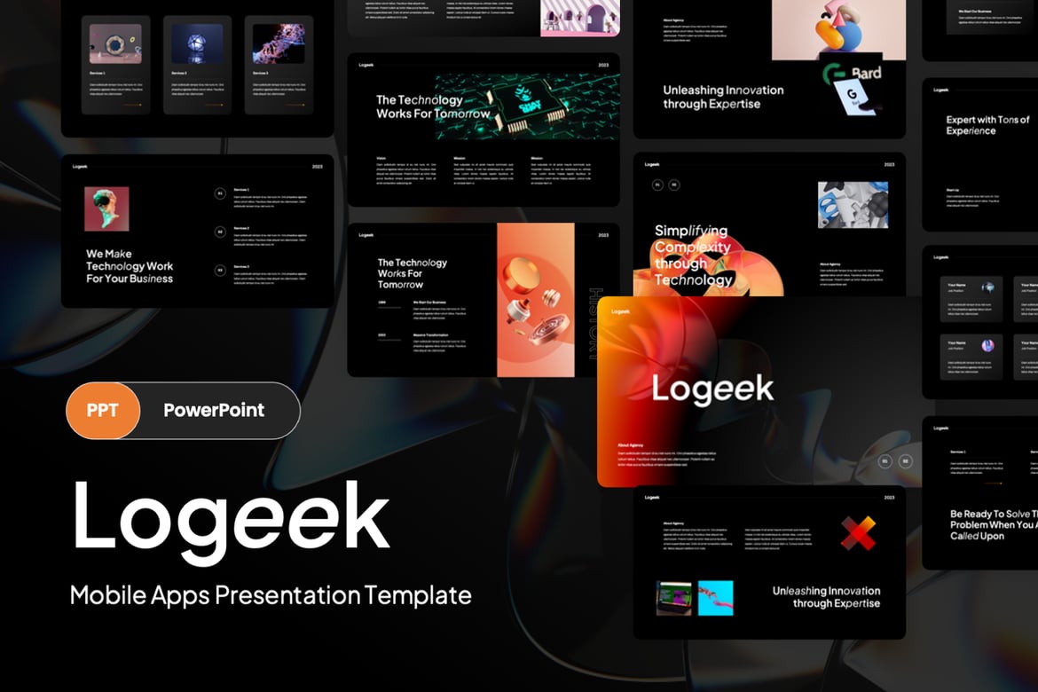 Logeek - Template Presentasi Teknologi yang Menarik