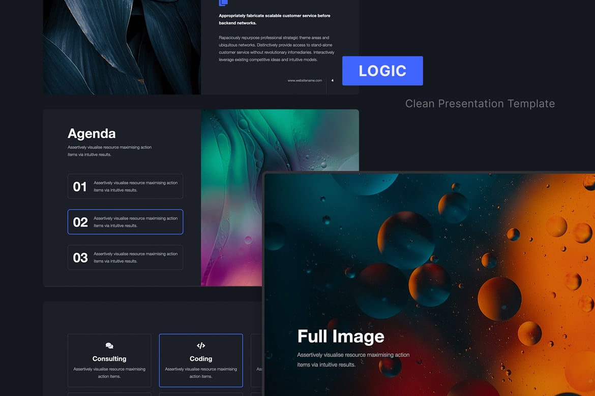 Template Presentasi Bisnis LOGIC (PowerPoint) yang Modern dan Minimalis