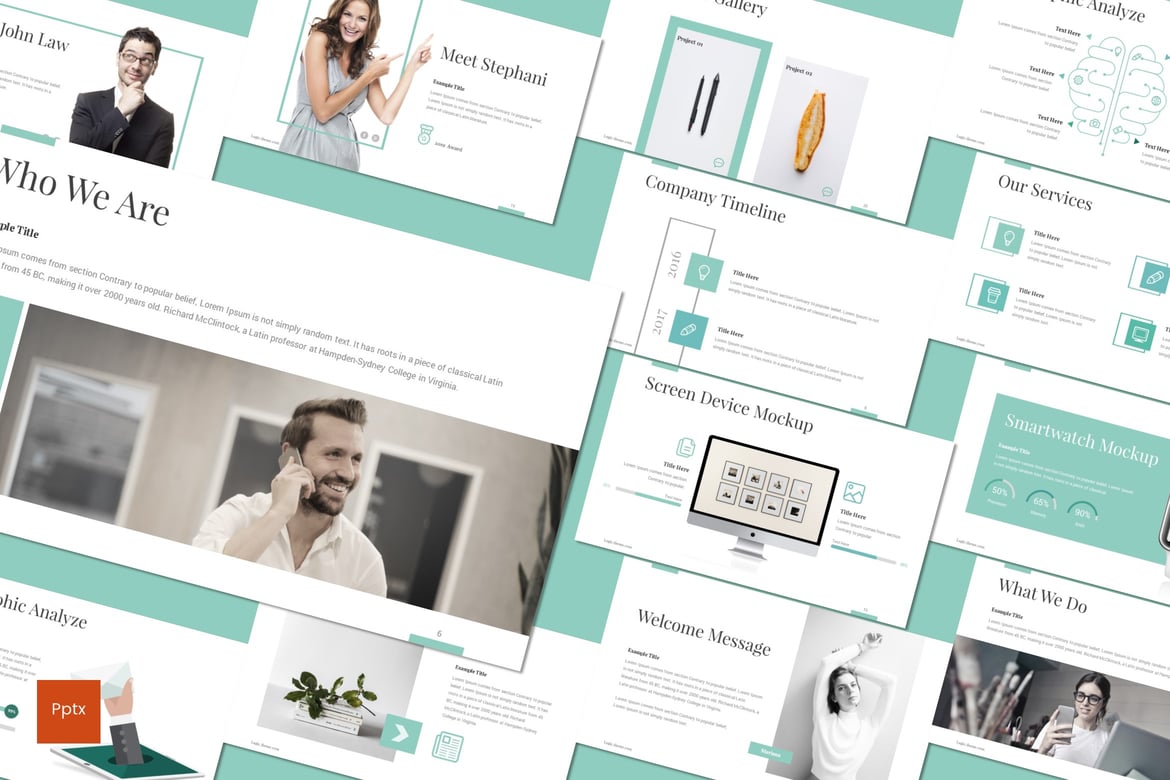 Template Presentasi PowerPoint Logic - Desain Minimalis dan Kreatif