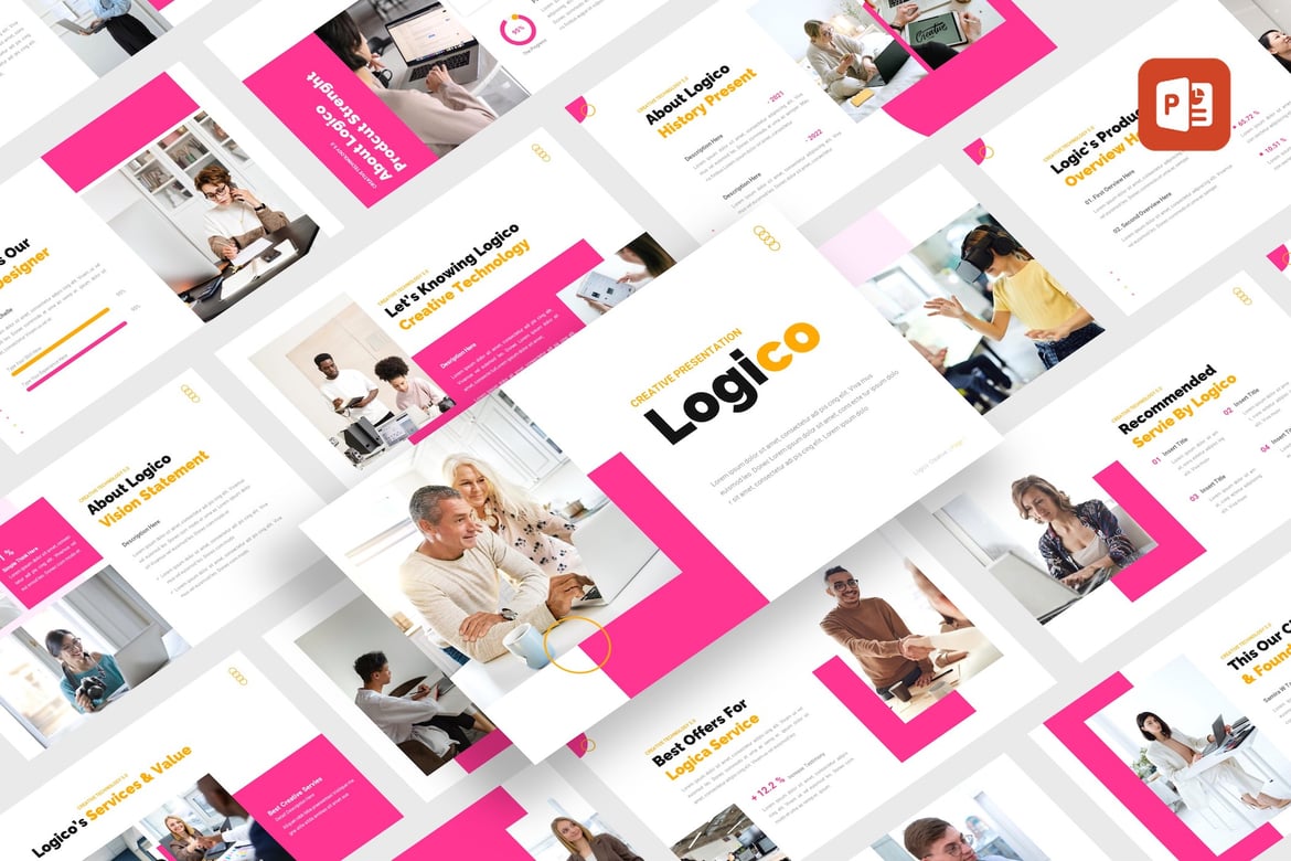 Logico - Template PowerPoint Kreatif untuk Presentasi Menarik