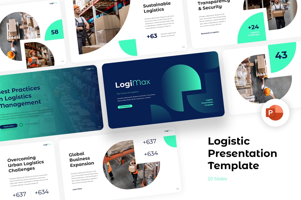 Template Presentasi LogiMax: Kreatif dan Mudah Disesuaikan