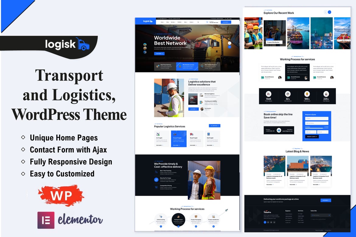 Logisk - Tema WordPress Terbaik untuk Transportasi & Logistik