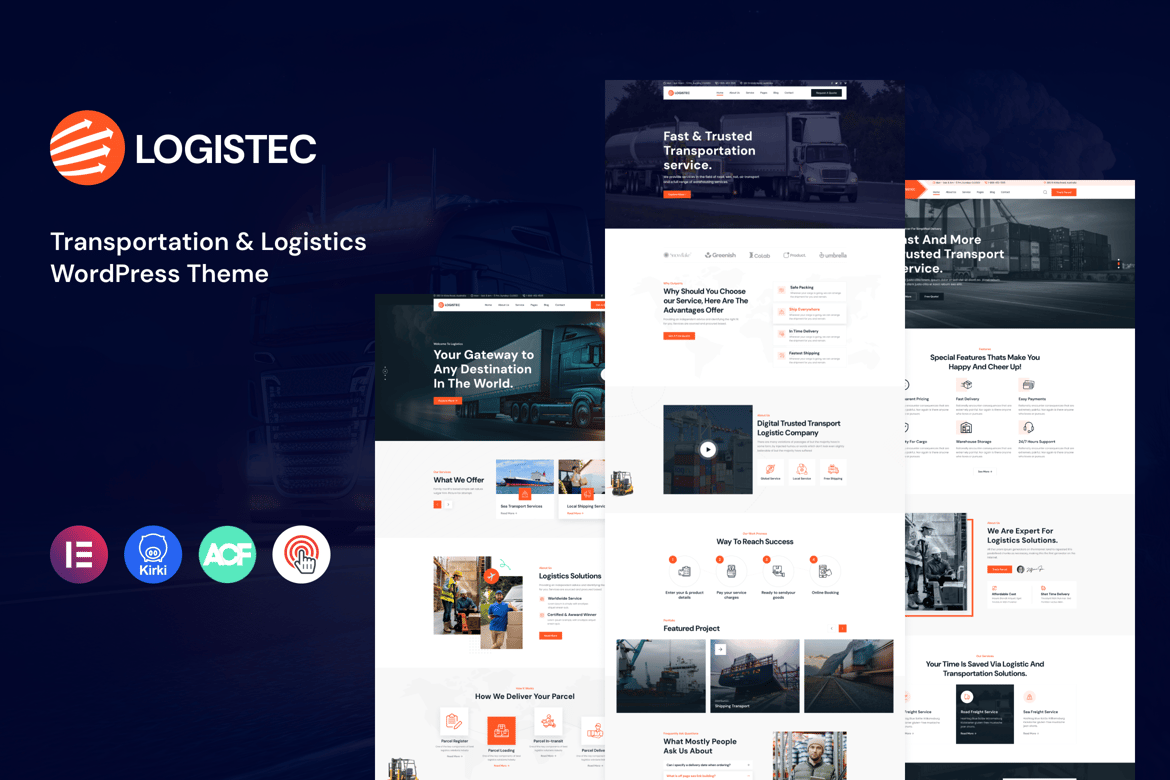 Logistec - Tema WordPress Transportasi & Logistik Terbaik