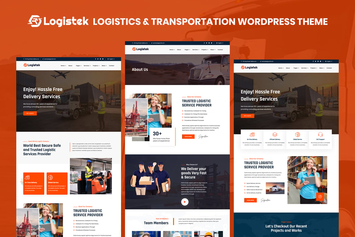 Logistek - Tema WordPress untuk Logistik dan Transportasi yang Modern