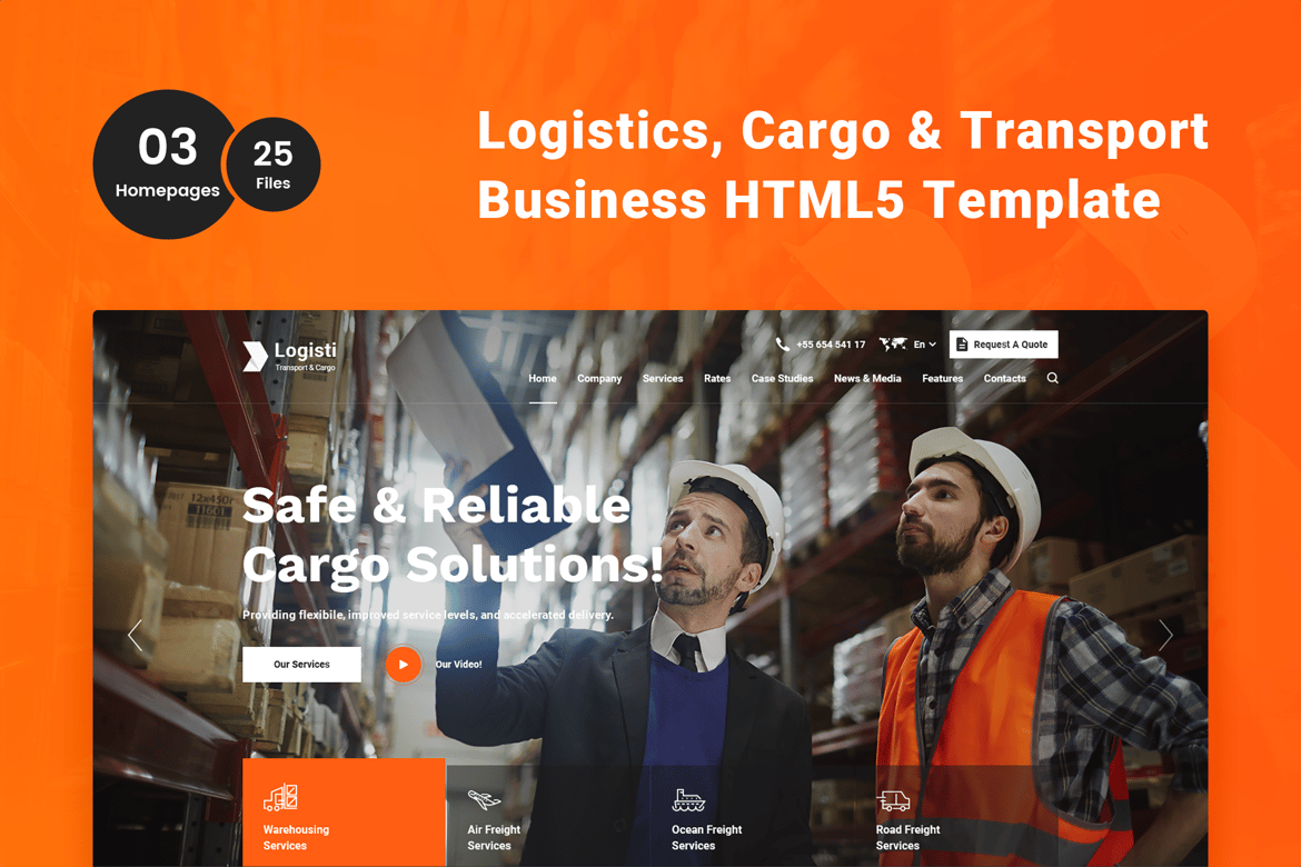Logisti - Template Web Profesional untuk Logistik dan Transportasi