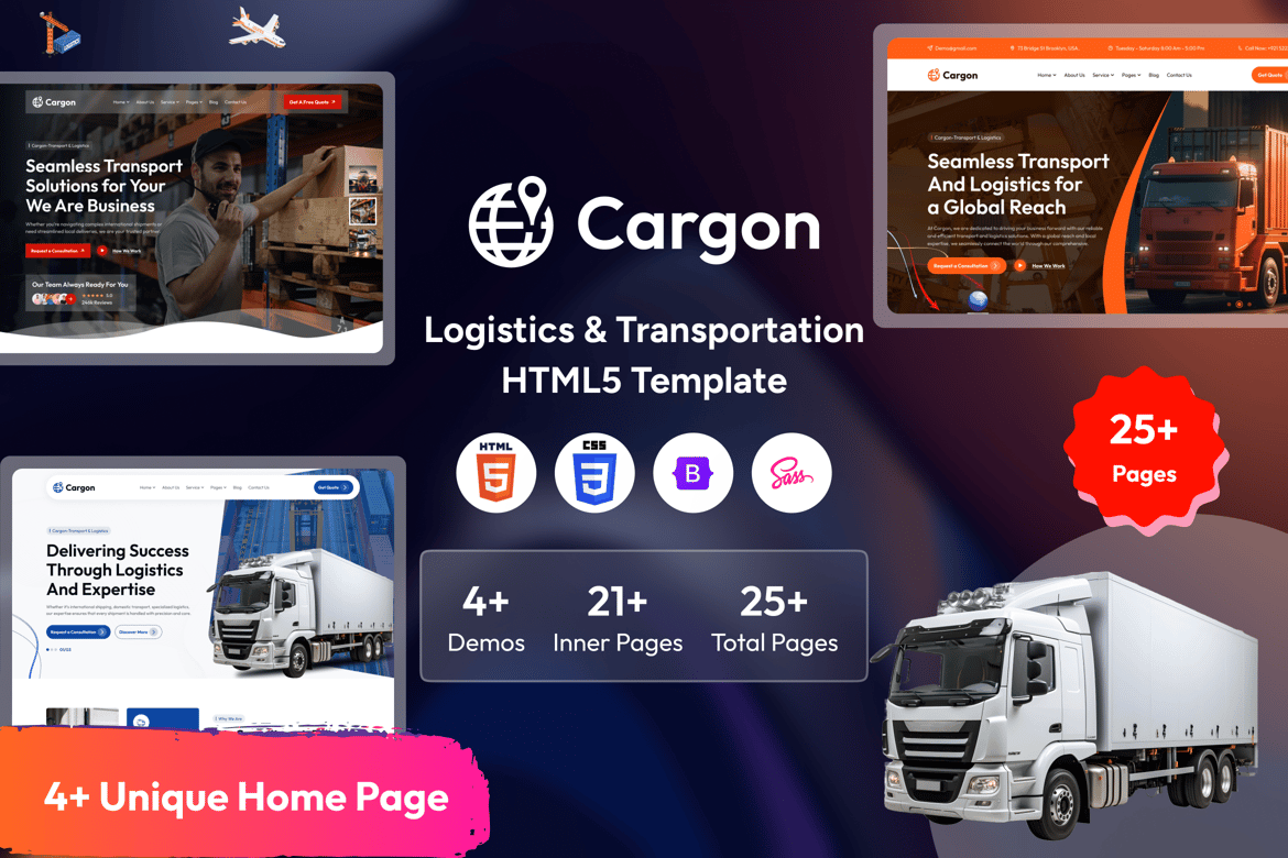 Template Website Next.js untuk Logistik, Kargo & Transportasi yang Modern