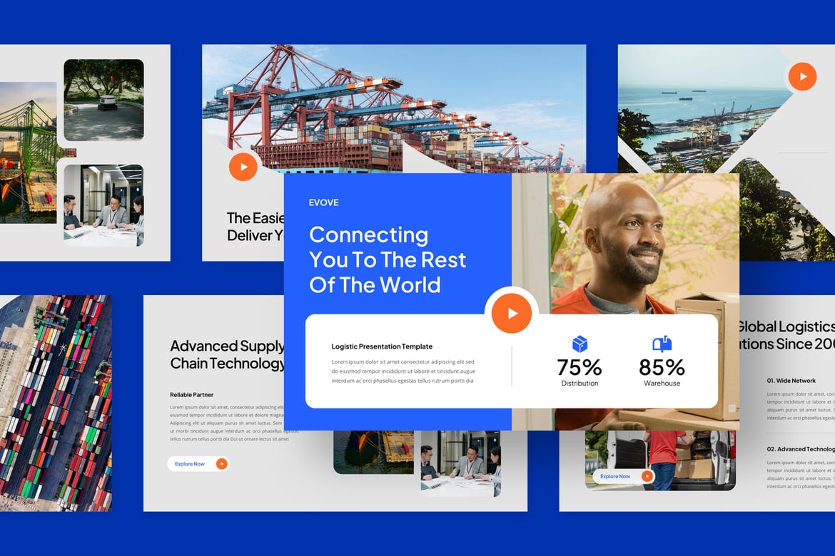Template PowerPoint Logistik yang Menarik dan Profesional