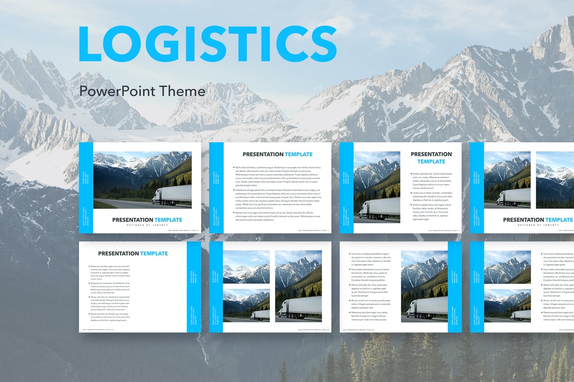Template PowerPoint Logistik Profesional
