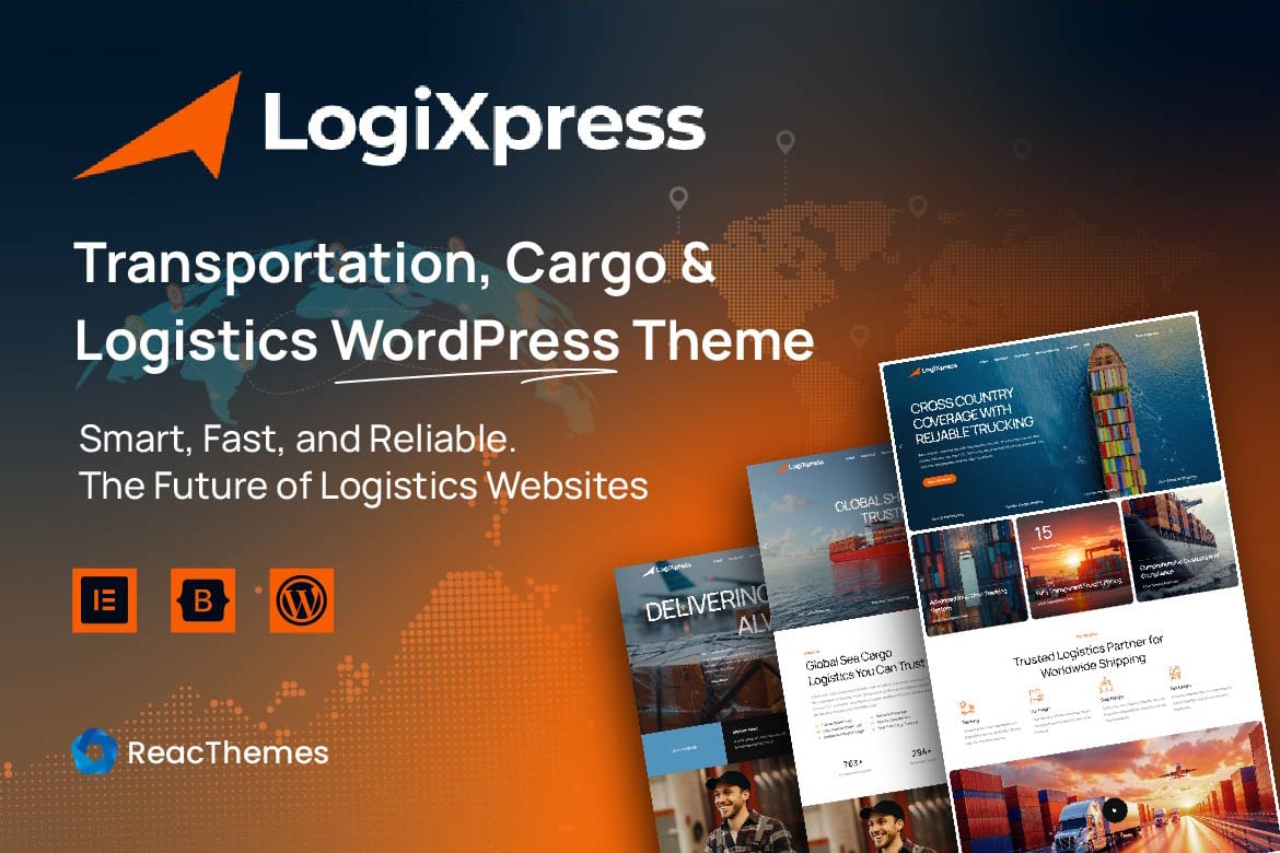 LogiXpress - Tema WordPress untuk Transportasi dan Logistik yang Profesional