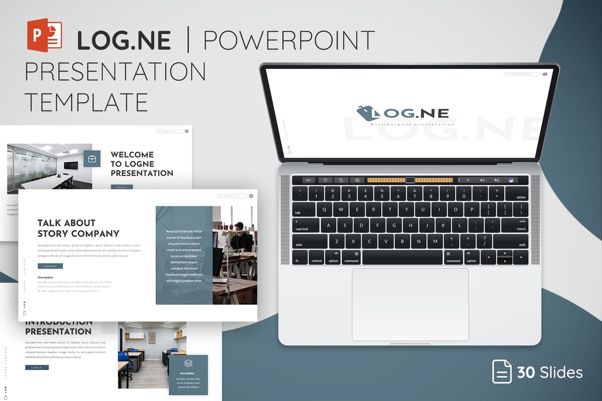 Template Presentasi PowerPoint Logne - Modern dan Serbaguna