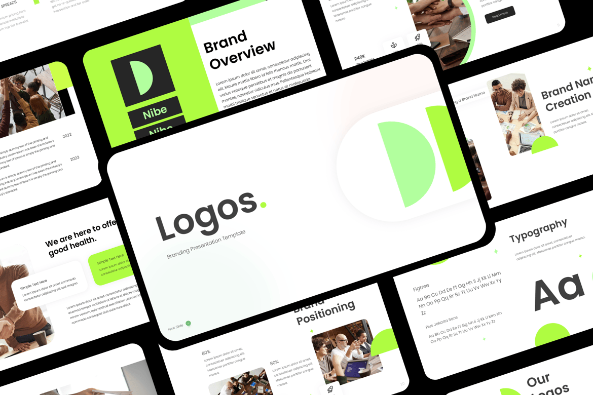 Template Presentasi Powerpoint Panduan Merek dan Logo
