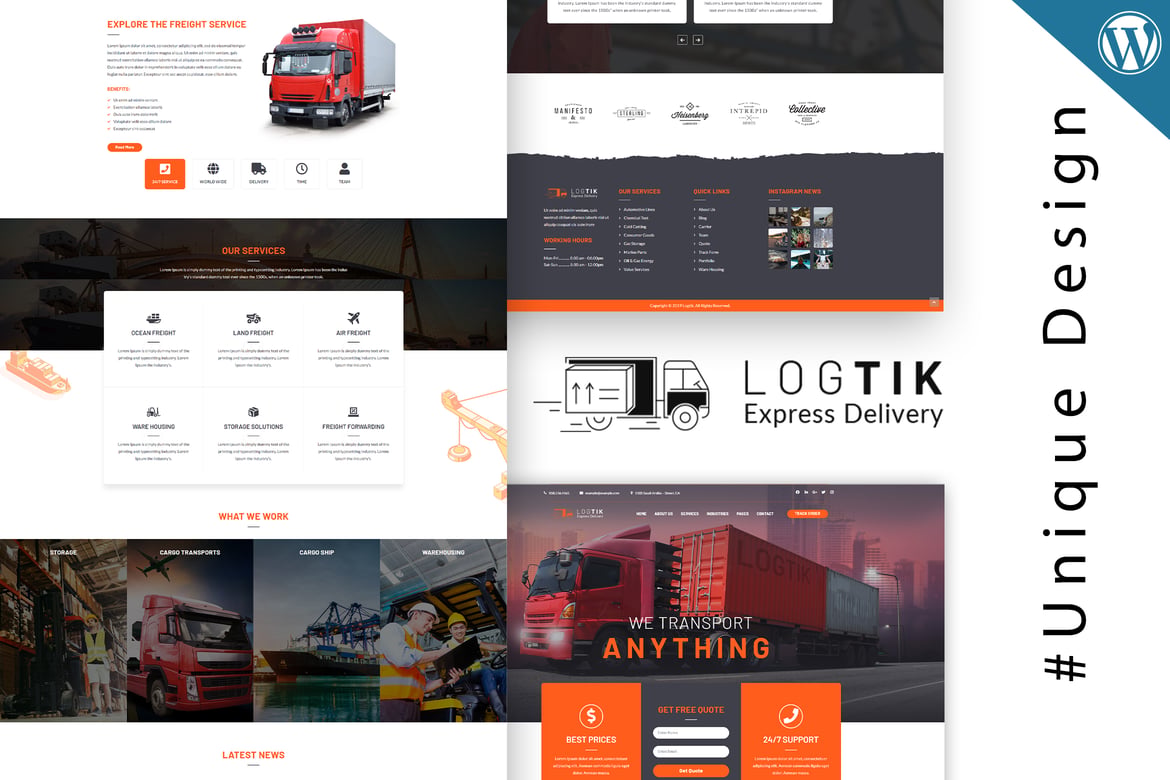 Logtik - Tema WordPress Terbaik untuk Logistik dan Transportasi Cargo