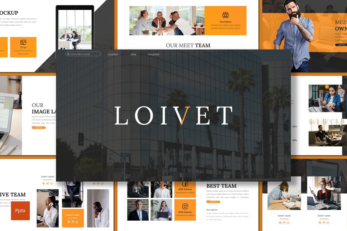 Loivet - Template PowerPoint Bisnis yang Menarik dan Modern