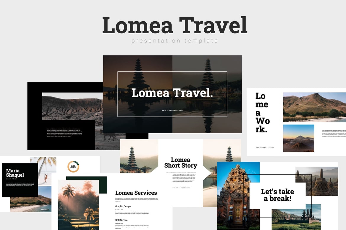 Template Presentasi Lomea Travel - Powerpoint yang Menarik