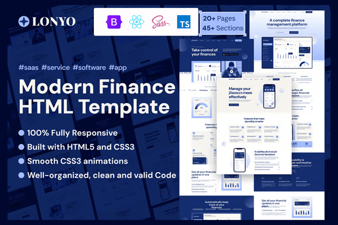Lonyo - Template Website React JS untuk Solusi IT dan Teknologi