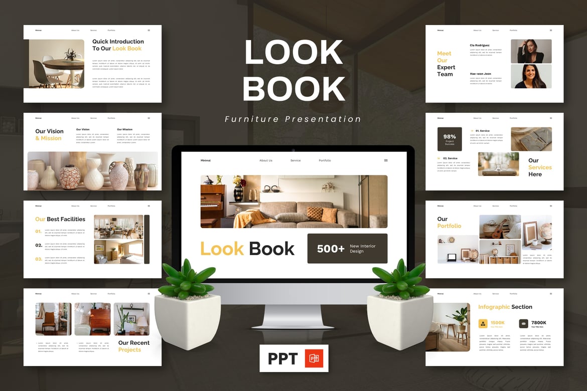 Template Presentasi PowerPoint Interior yang Menarik dan Kreatif