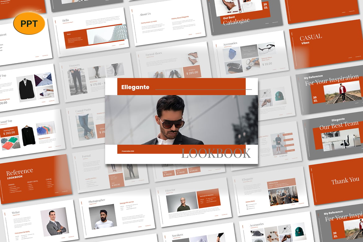 Template Presentasi PowerPoint - Lookbook Katalog yang Menarik